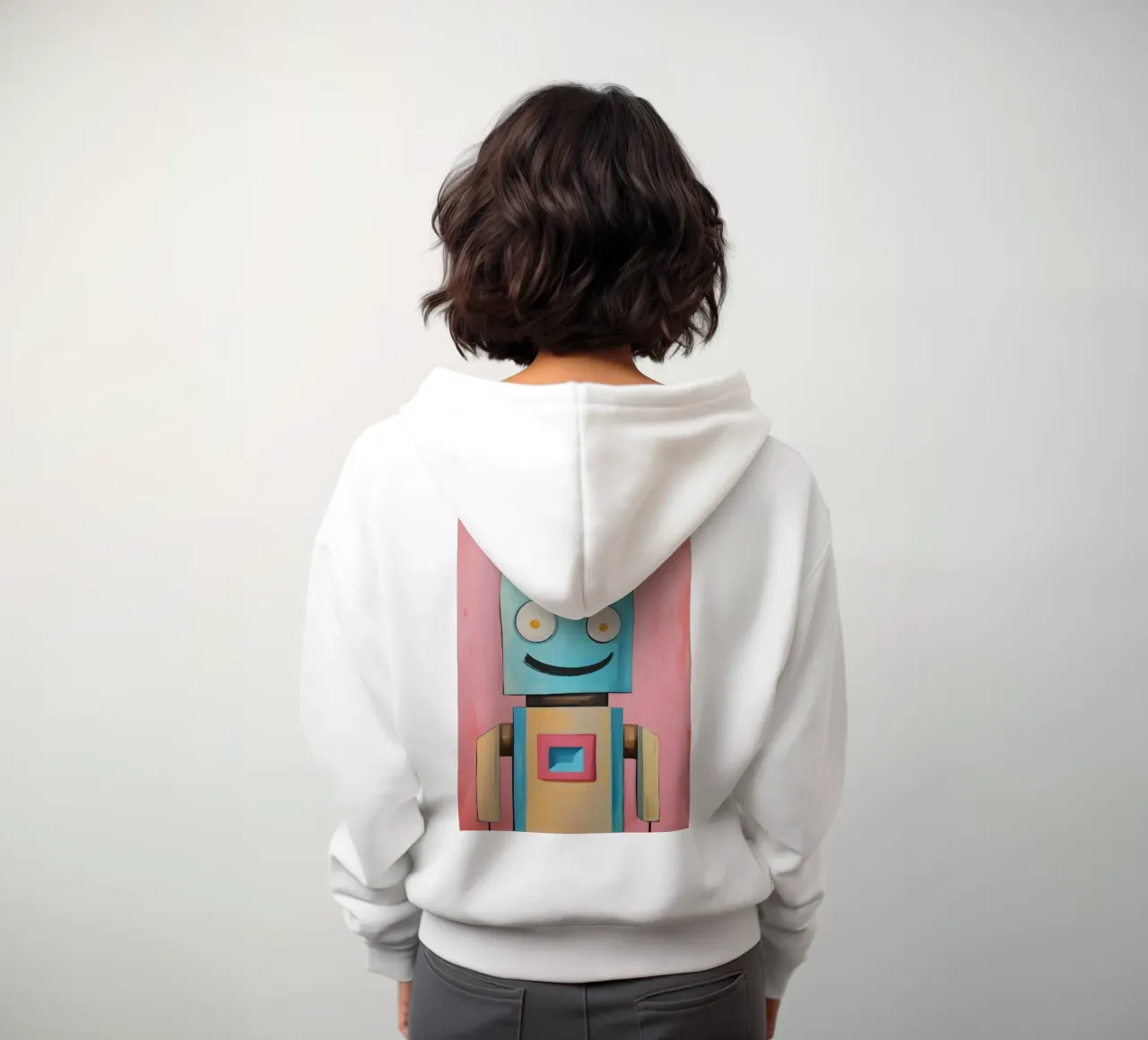 Lachende robot hoodie van KidzStudio