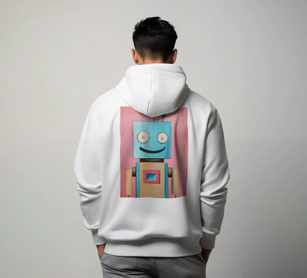 Robot sorridente felpa con cappuccio da KidzStudio
