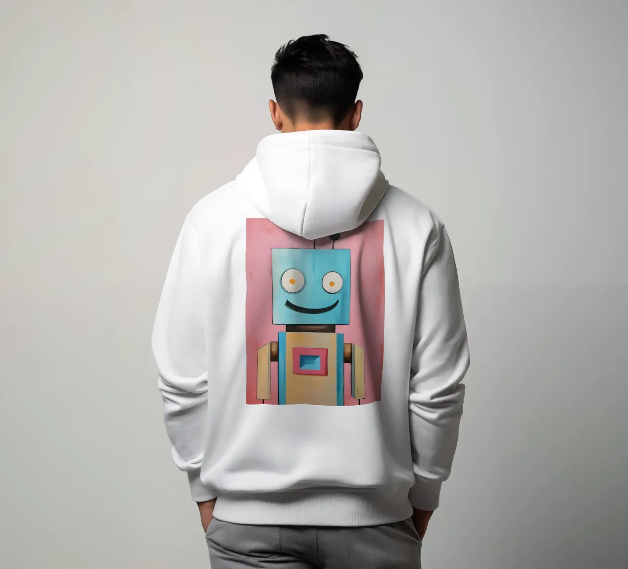Lachende robot hoodie van KidzStudio