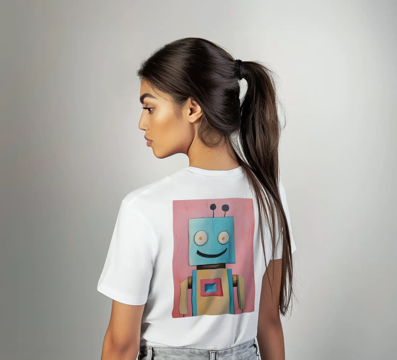 Robot sorridente t-shirt da KidzStudio