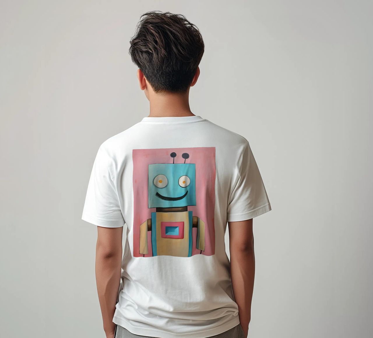 Robot sorridente t-shirt da KidzStudio