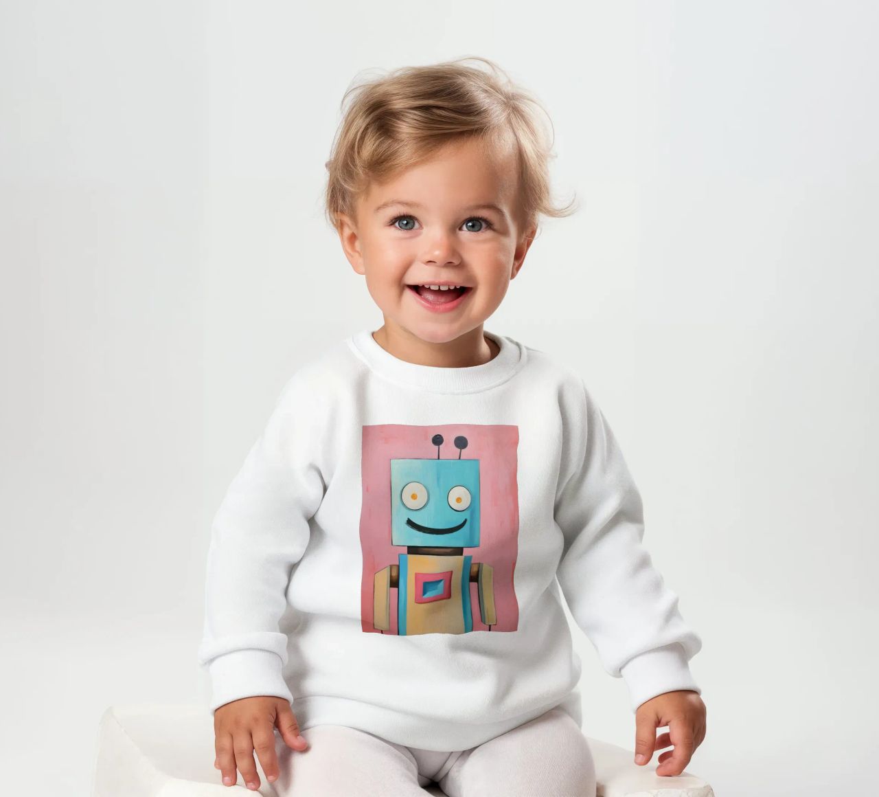 Robot sorridente felpa neonato da KidzStudio