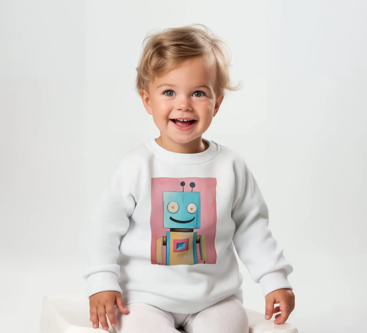 Robot sorridente felpa neonato da KidzStudio