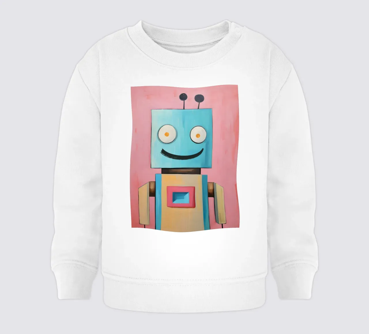 Lächelnder Roboter Baby Sweatshirt von KidzStudio