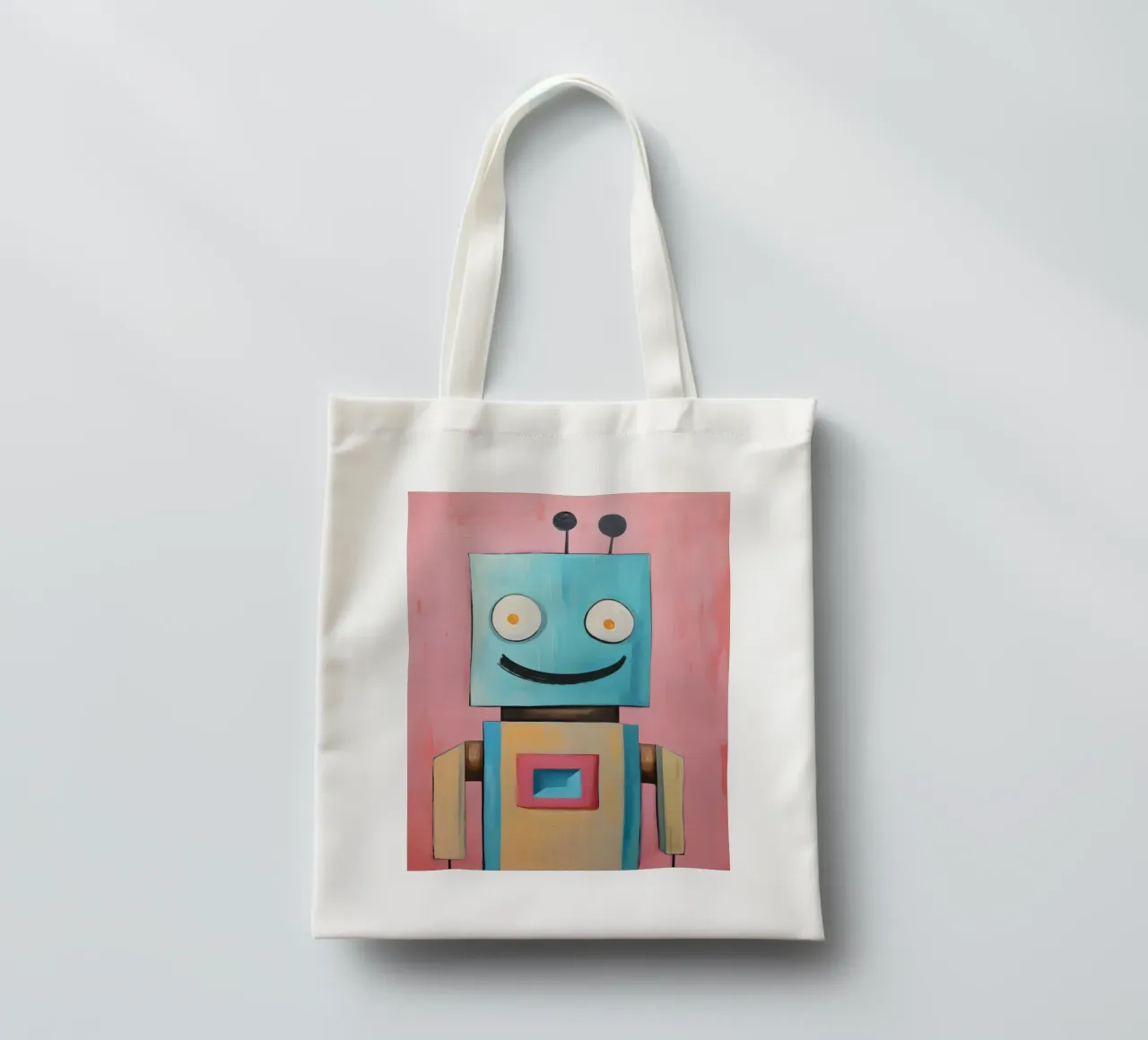 Robot sorridente borsa in juta da KidzStudio