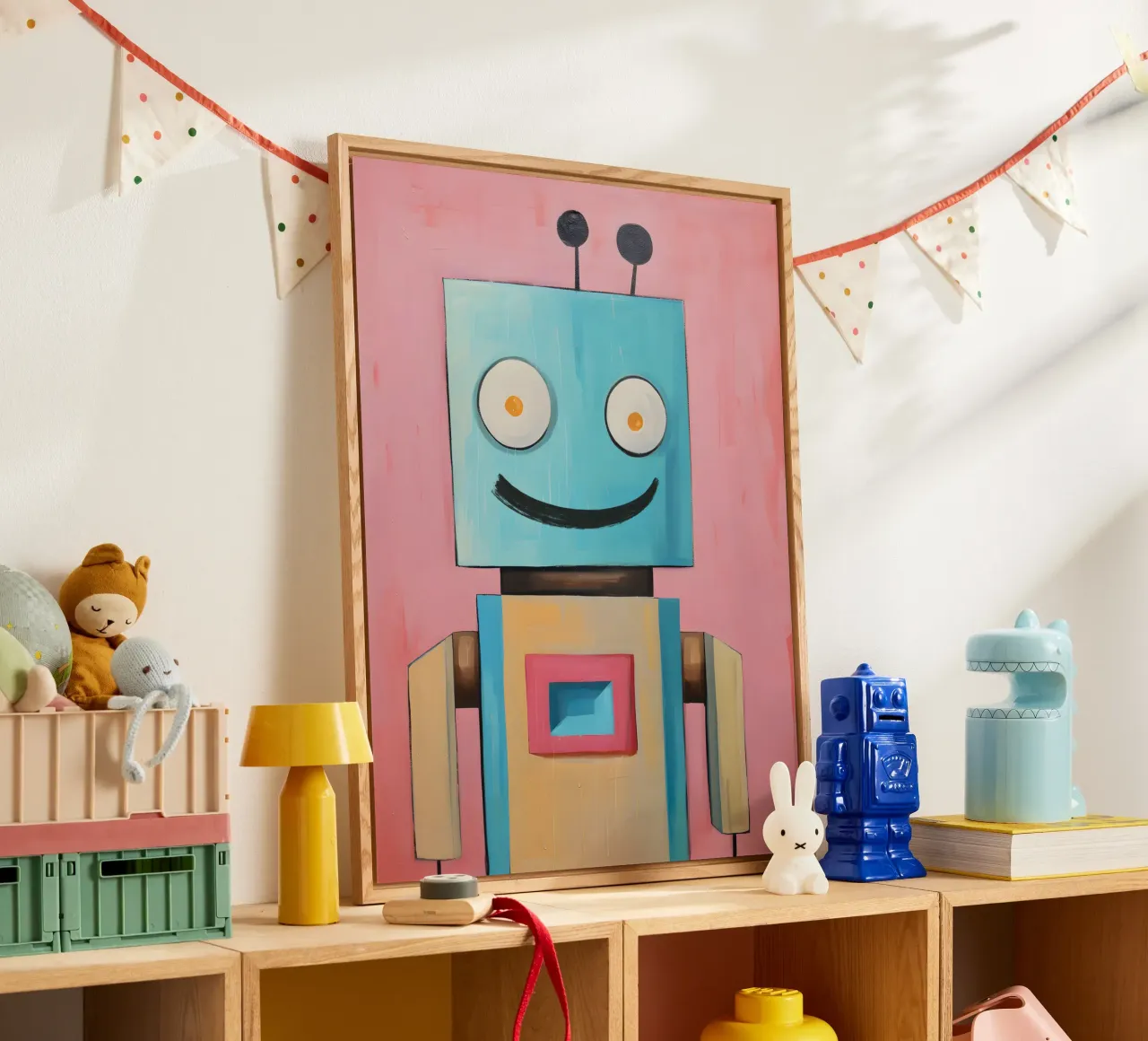 Robot sonriente metacrilato de KidzStudio