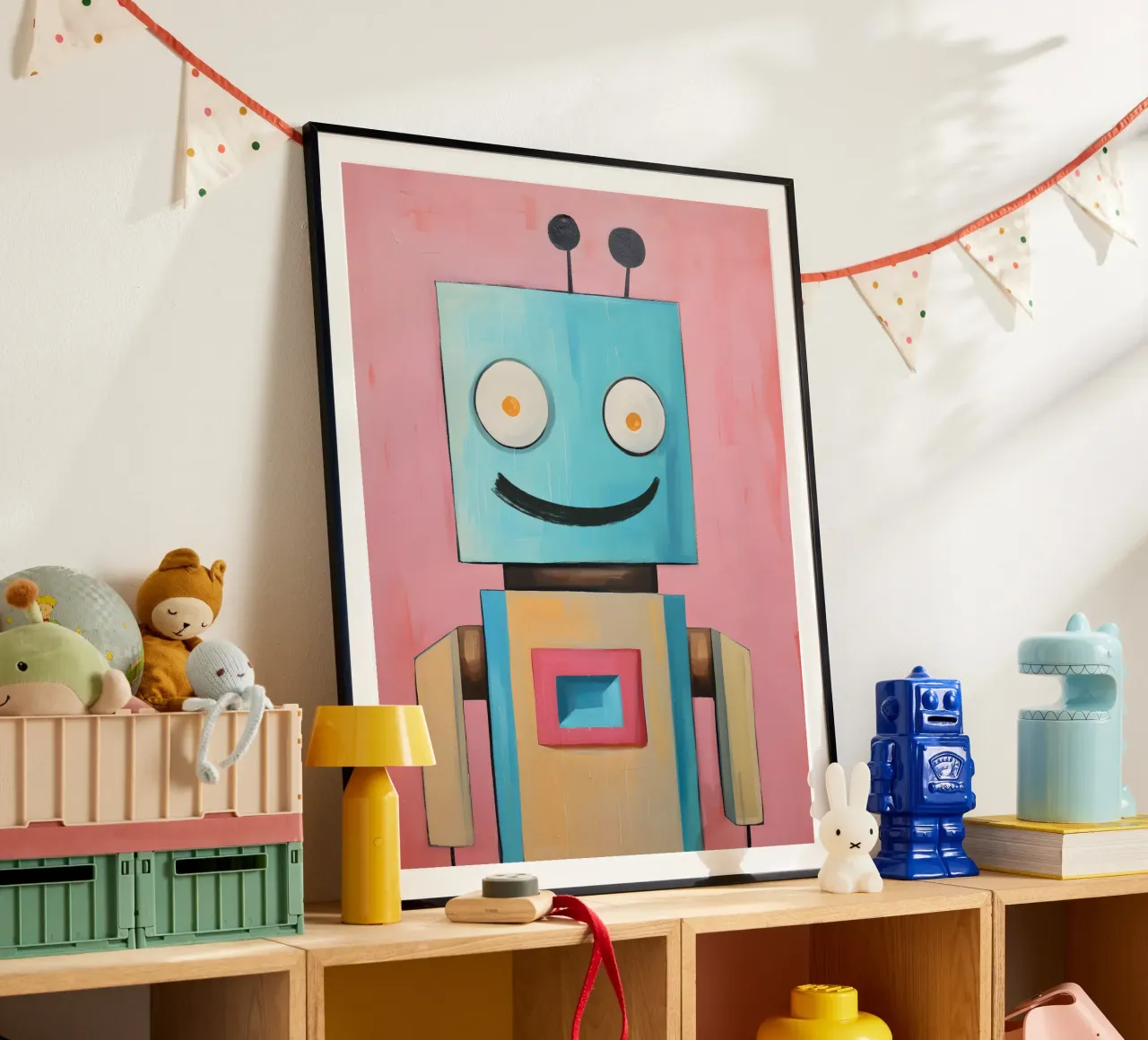 Robot sorridente carta hahnemühle da KidzStudio