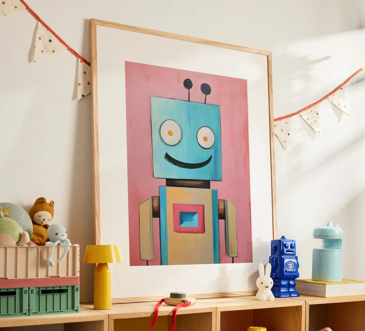 Robot sorridente carta hahnemühle da KidzStudio