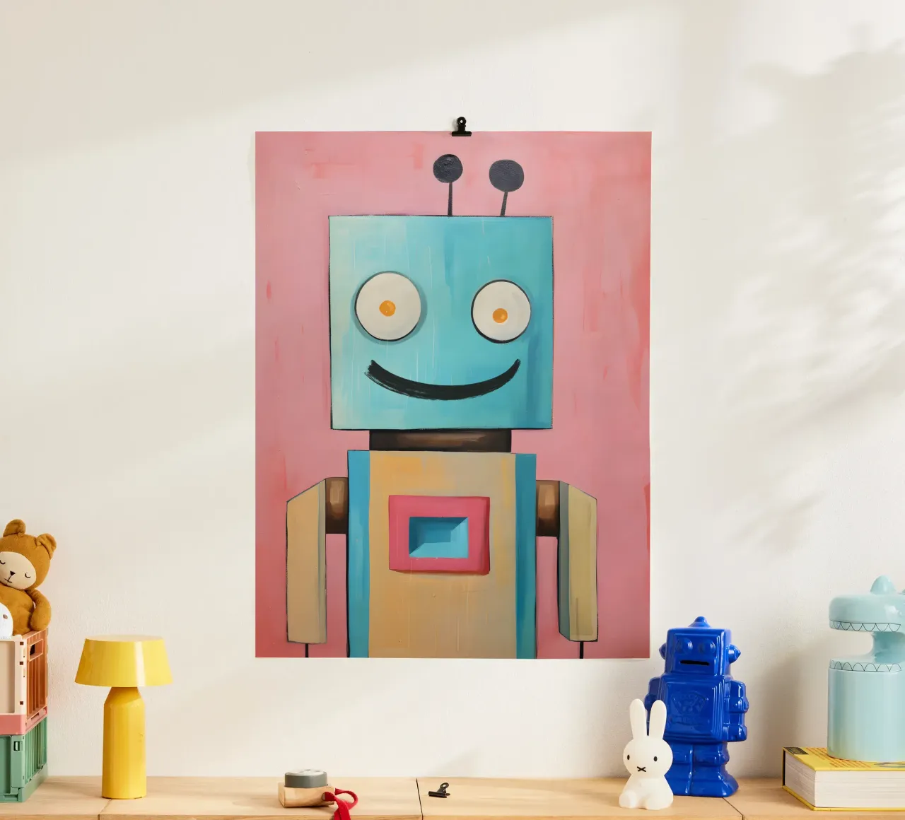 Robot sorridente carta hahnemühle da KidzStudio