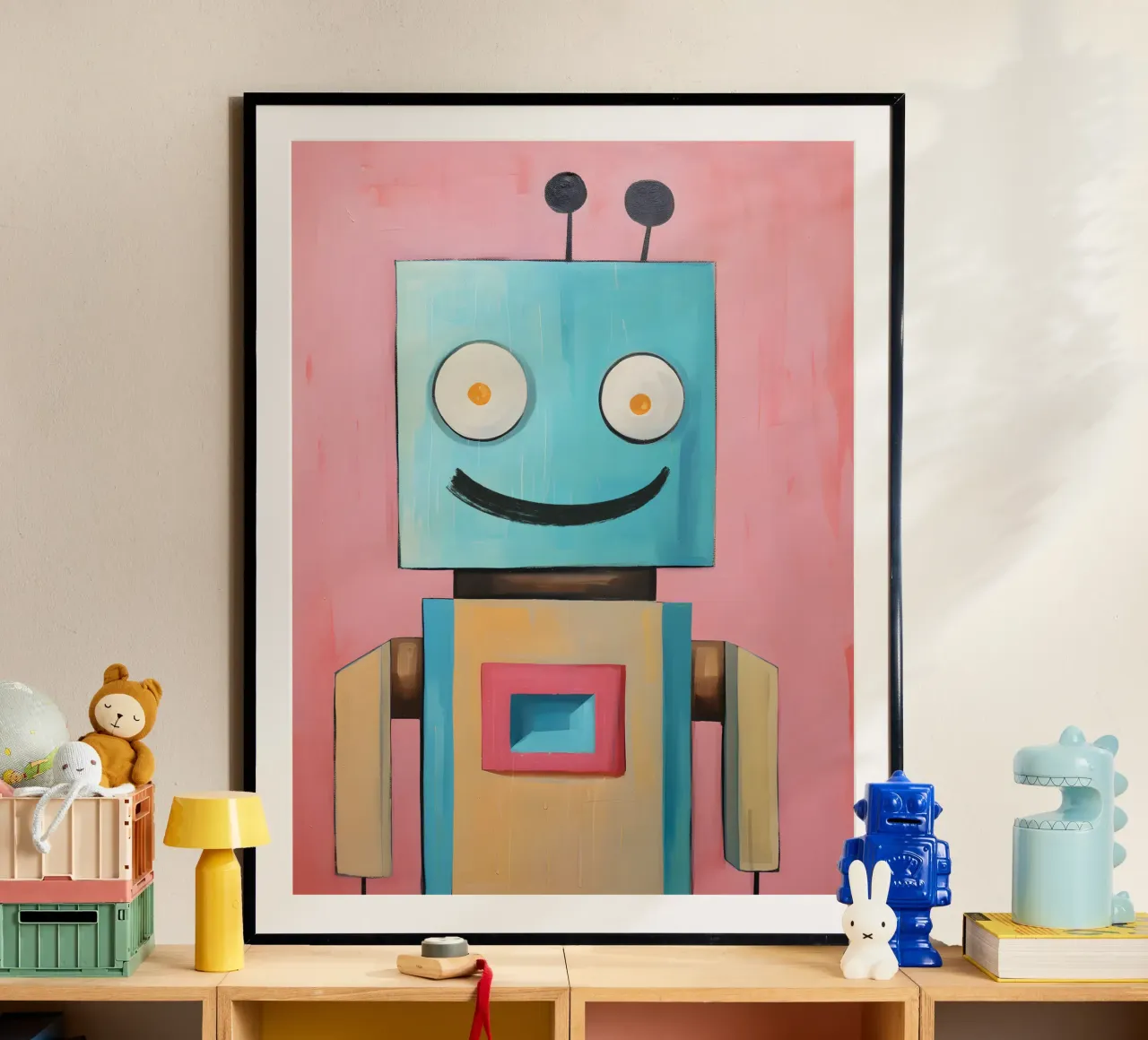 Robot sorridente carta hahnemühle da KidzStudio