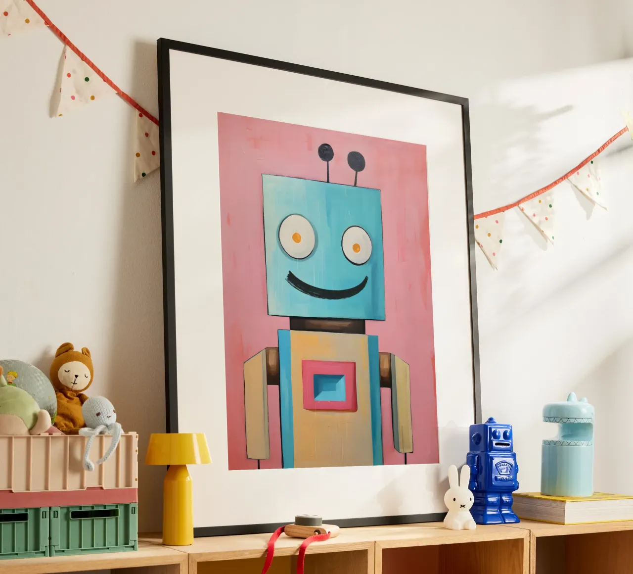 Robot sorridente carta hahnemühle da KidzStudio