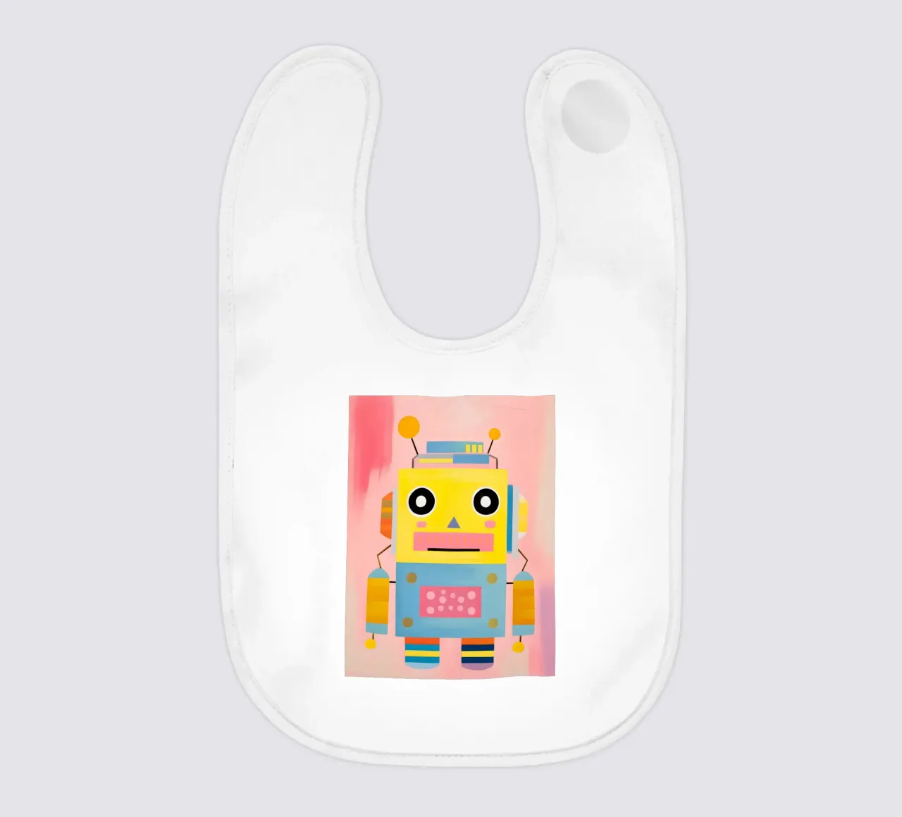 Kleurrijke robot baby slabbetje van KidzStudio