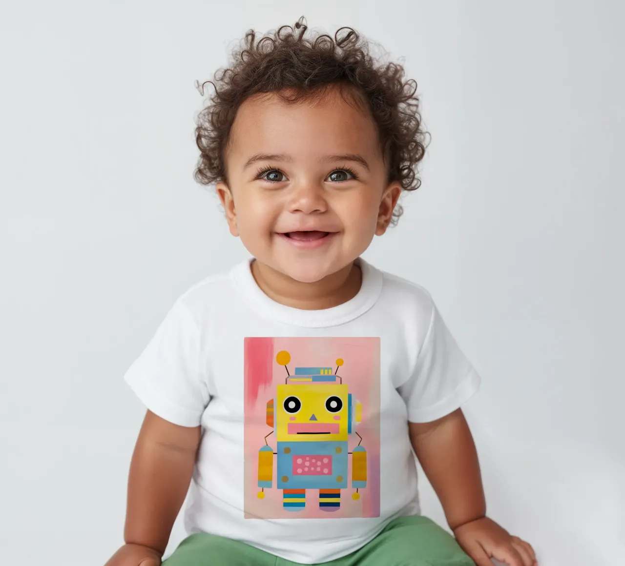 Robot colorato maglietta neonato da KidzStudio