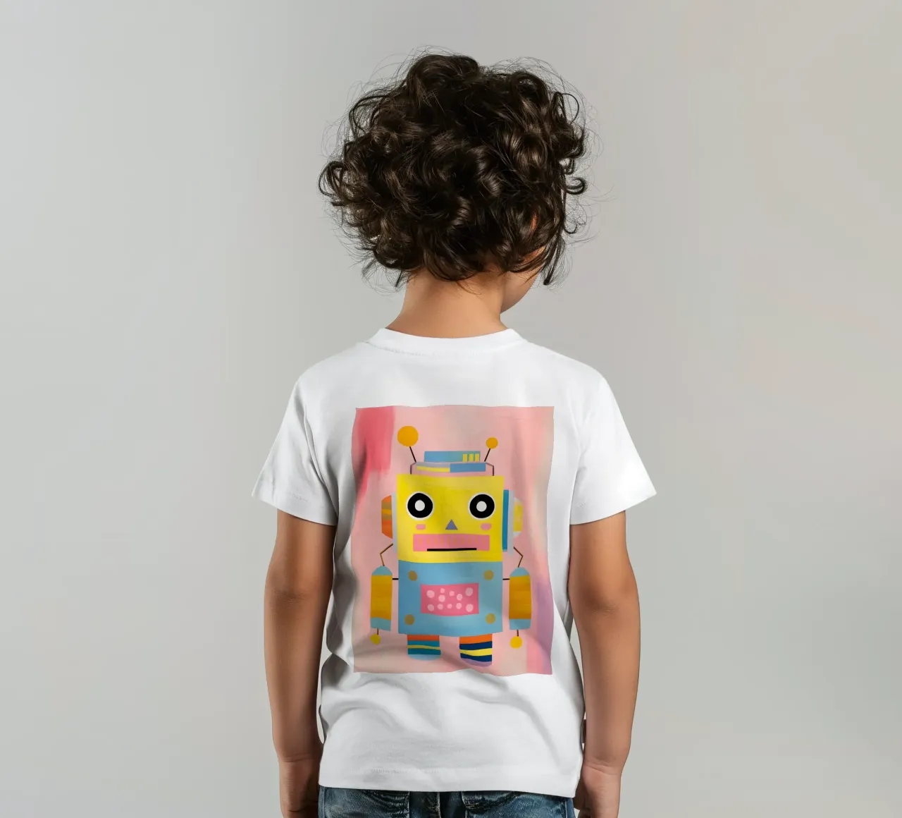 Robot colorato t-shirt bambini da KidzStudio