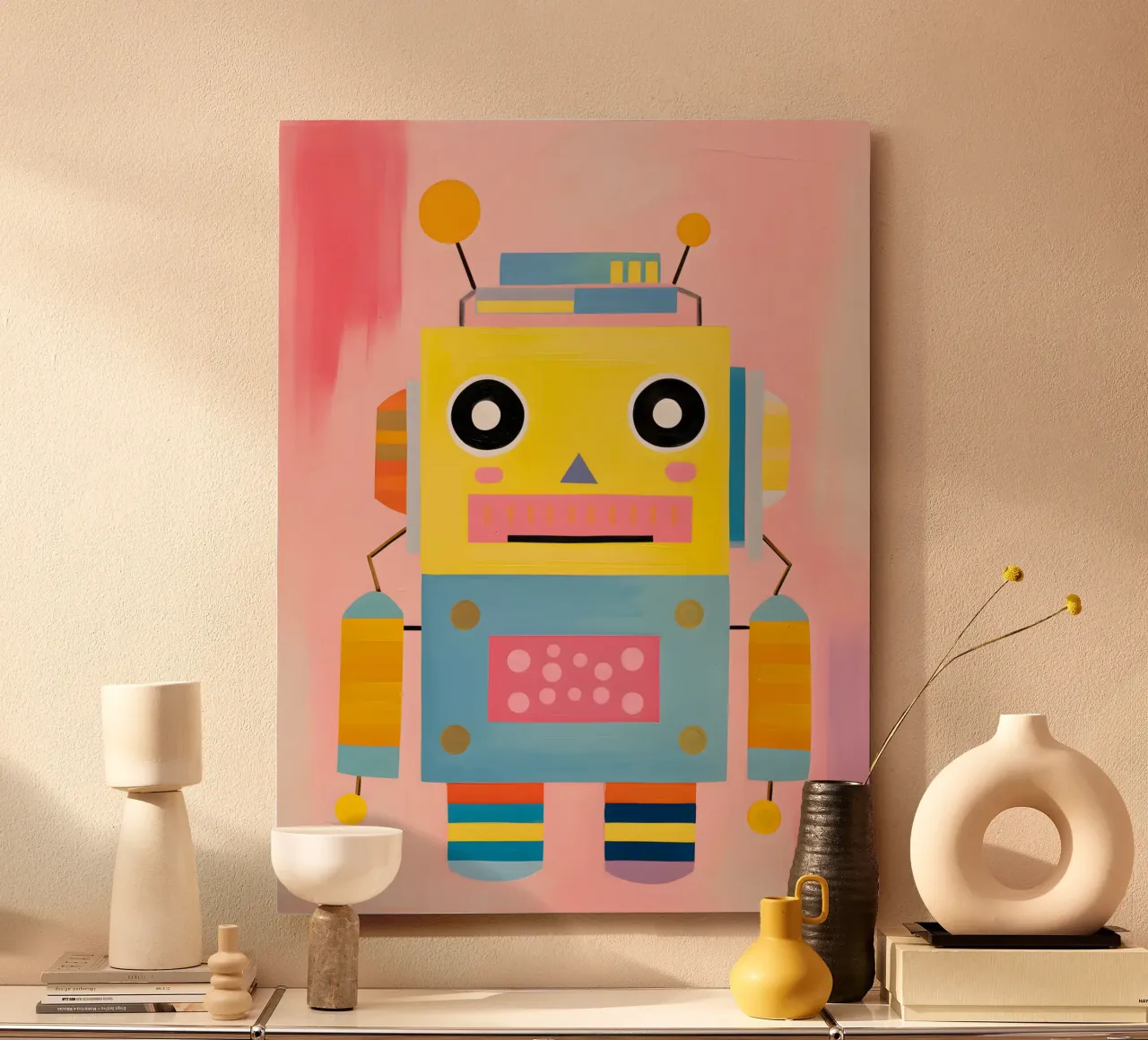 Robot colorato alluminio dibond da KidzStudio