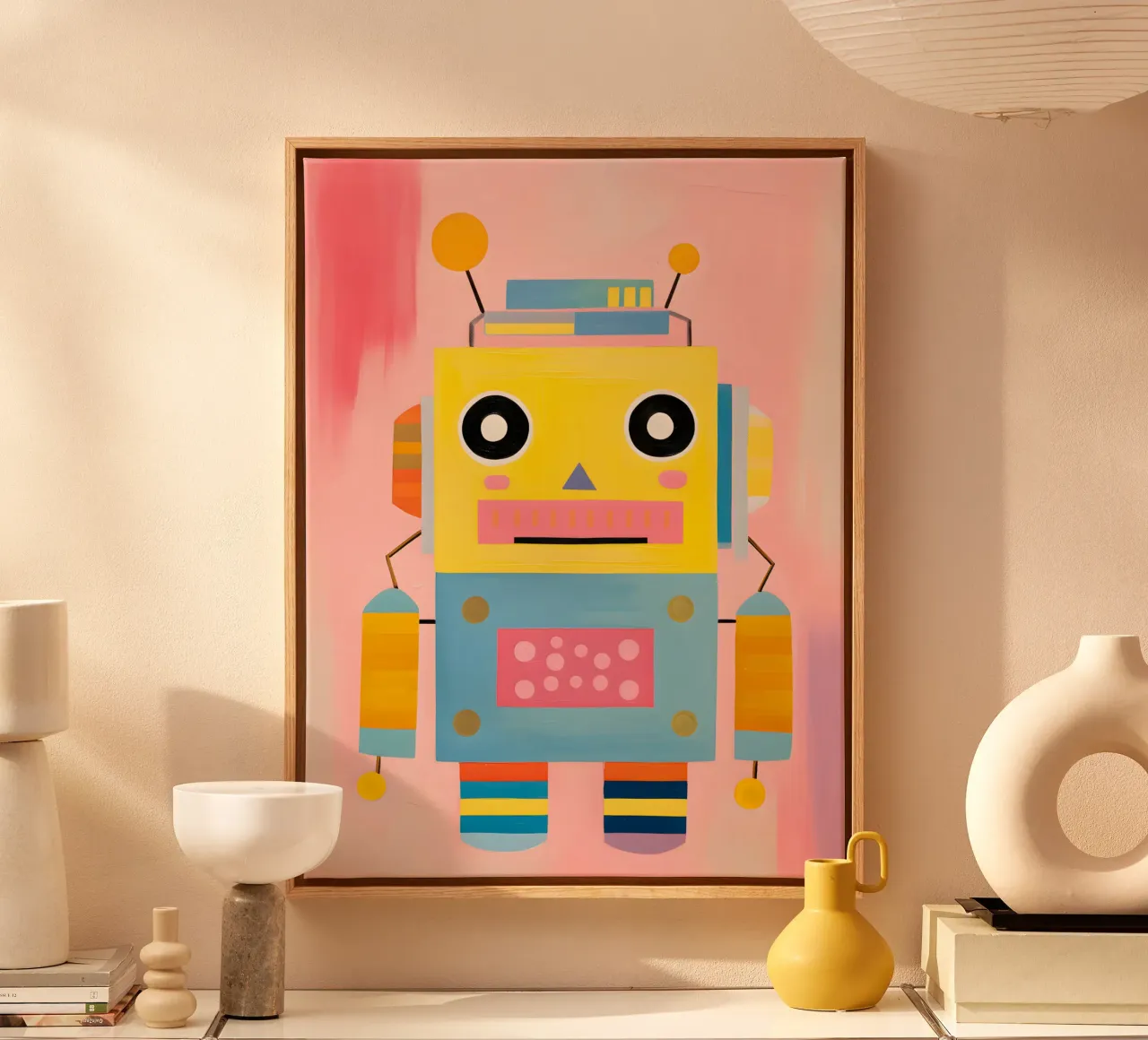 Robot colorato tela da KidzStudio