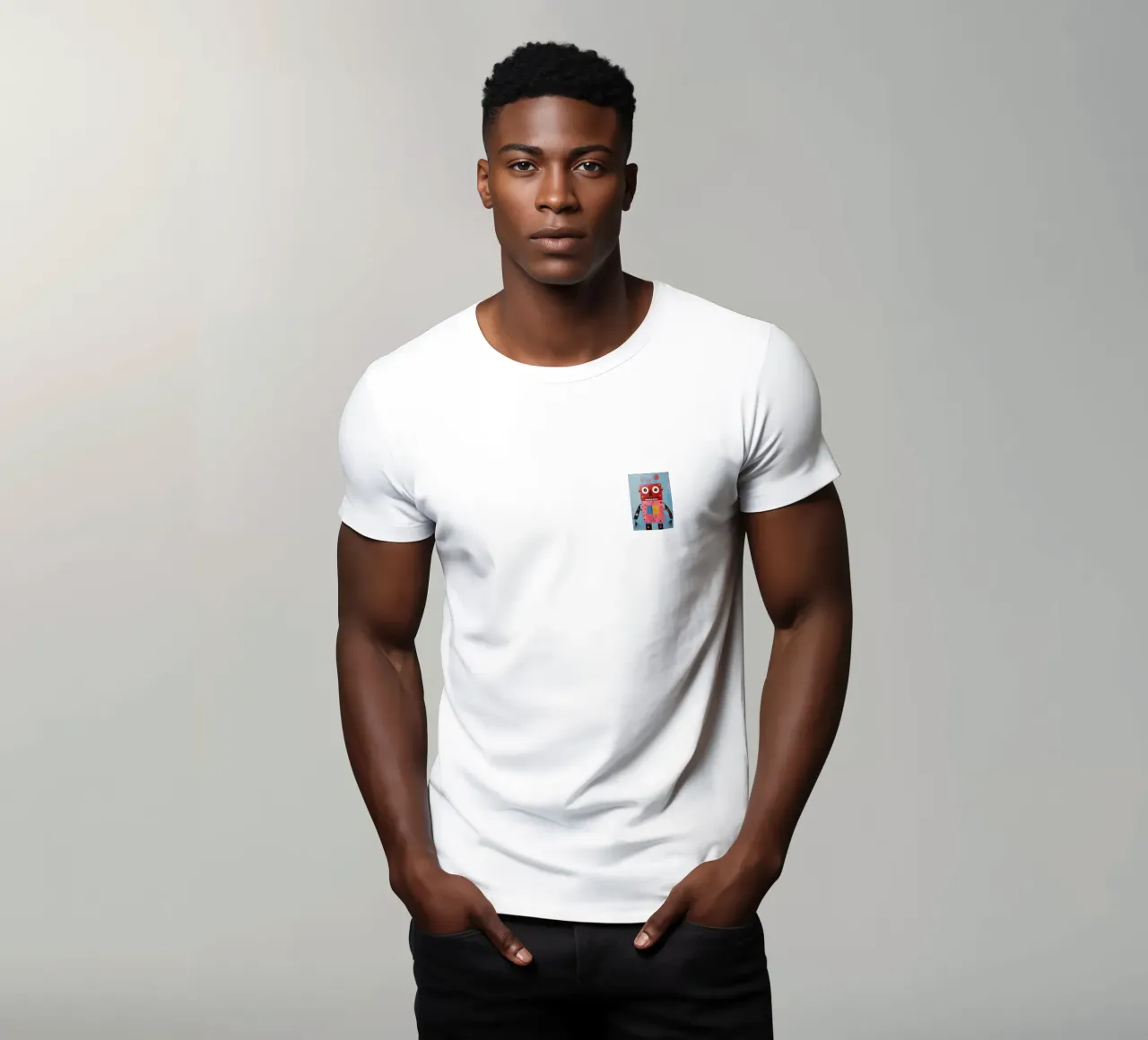 Tupfen-Roboter T-Shirt von KidzStudio
