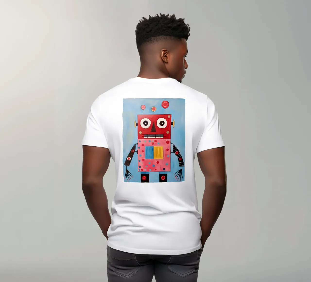 Tupfen-Roboter T-Shirt von KidzStudio