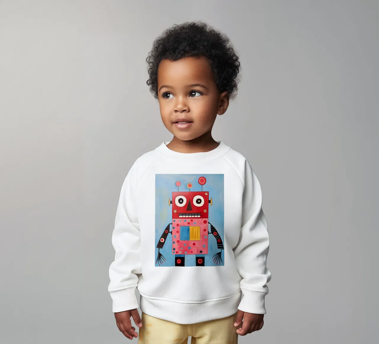 Polka-Dot Robot baby sweatshirt by KidzStudio