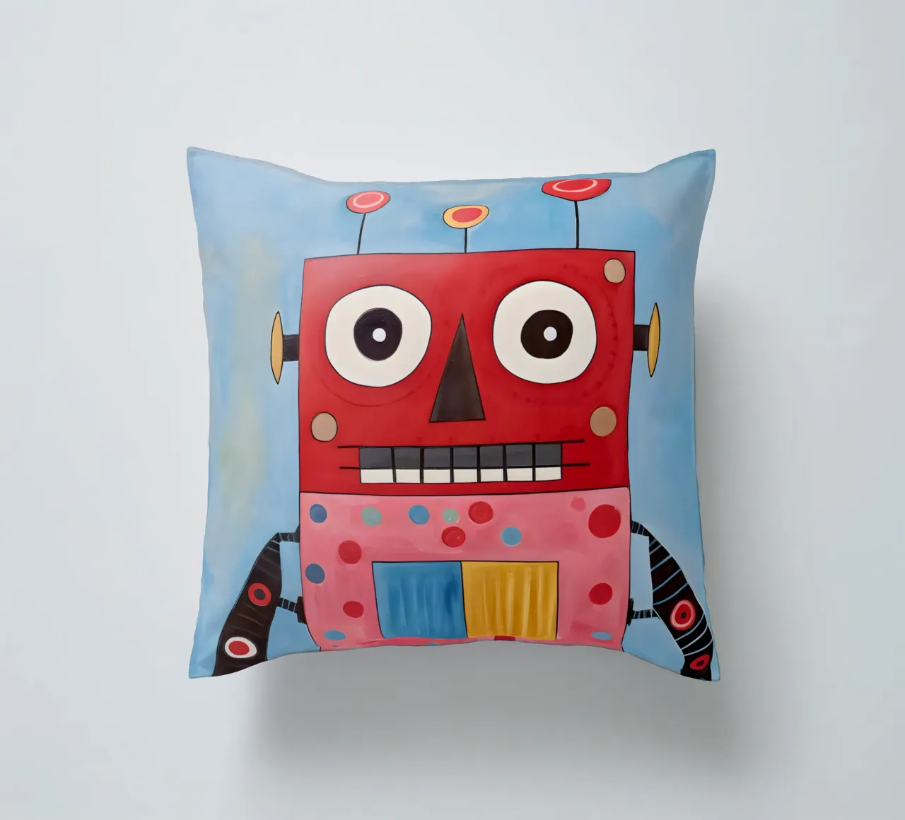 Robot a pois cuscino da KidzStudio