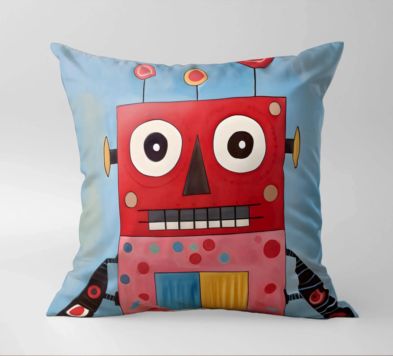 Robot a pois cuscino da KidzStudio