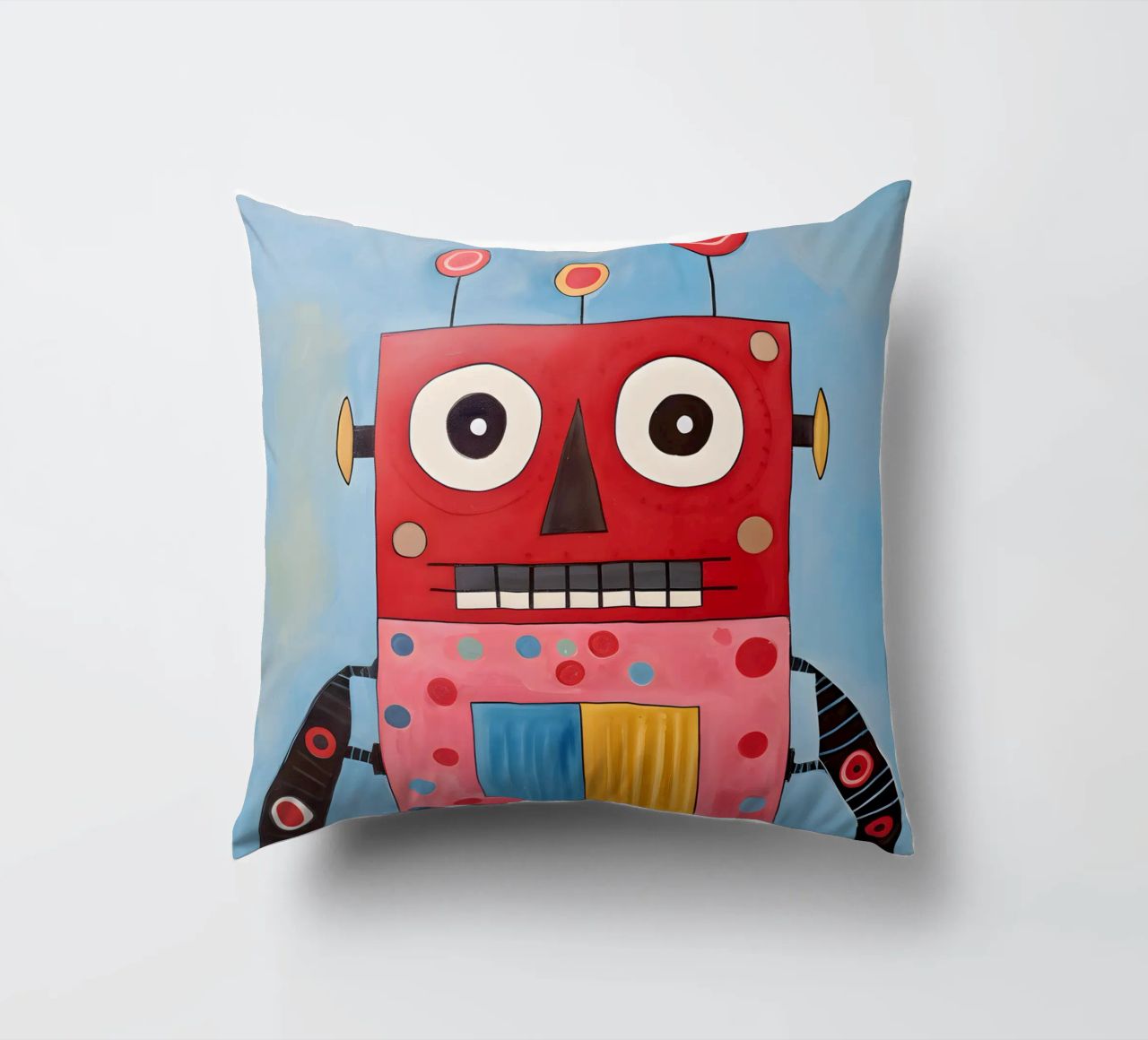 Robot a pois cuscino da KidzStudio
