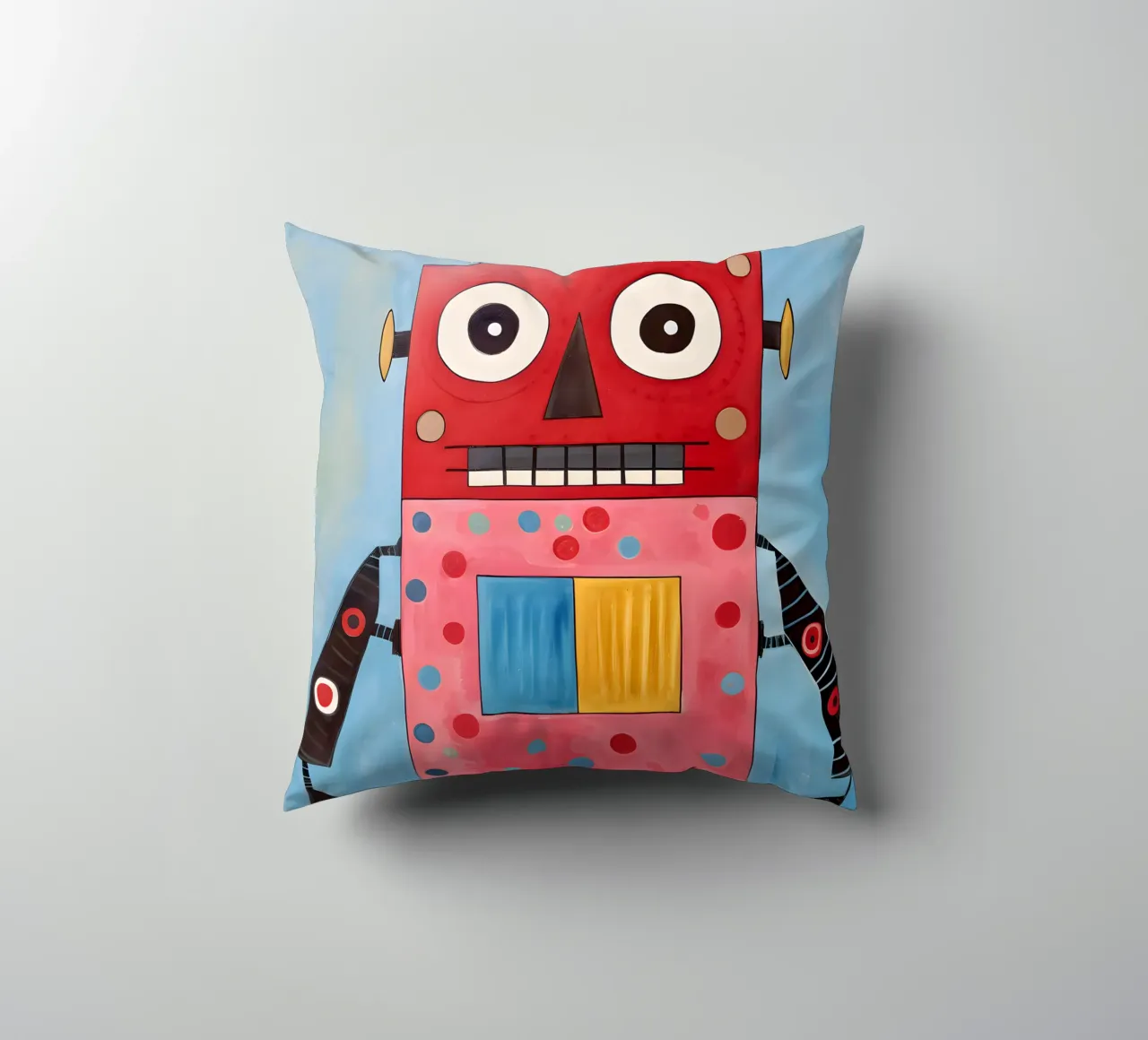 Robot a pois cuscino da KidzStudio