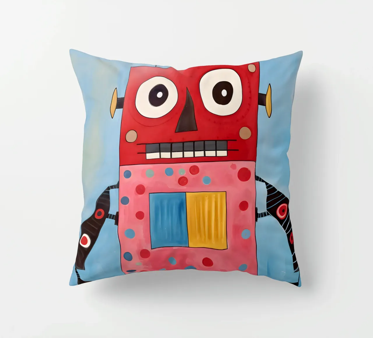 Robot a pois cuscino da KidzStudio