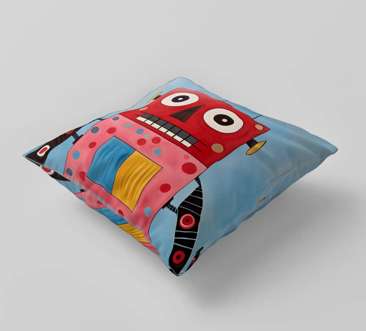 Robot a pois cuscino da KidzStudio