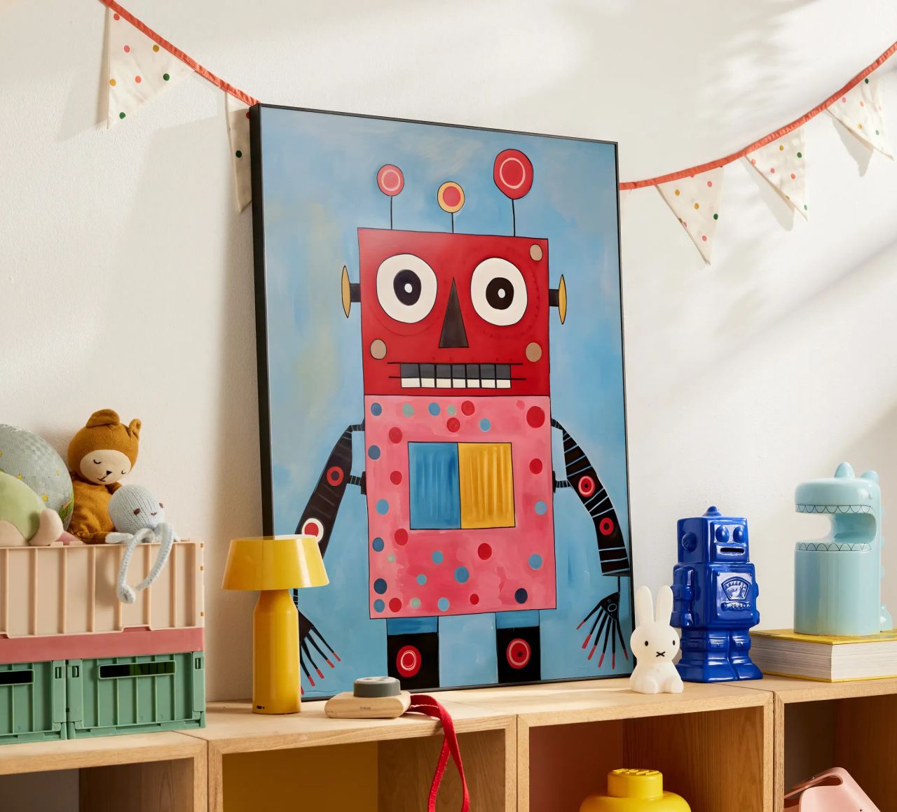 Robot a pois alluminio dibond da KidzStudio