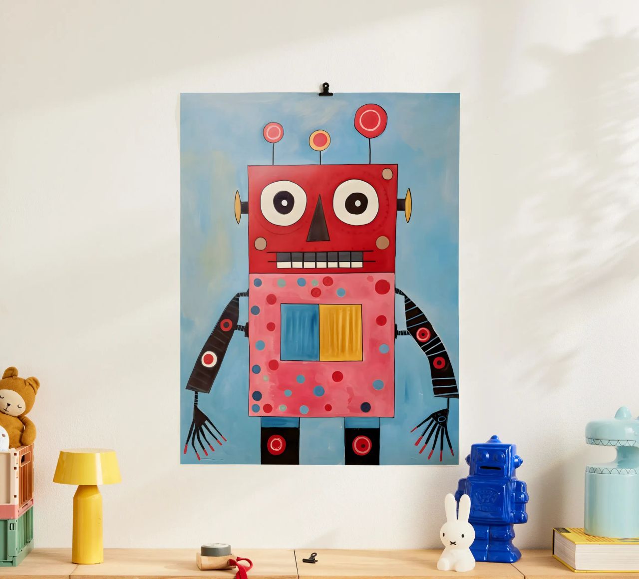 Robot a pois carta hahnemühle da KidzStudio