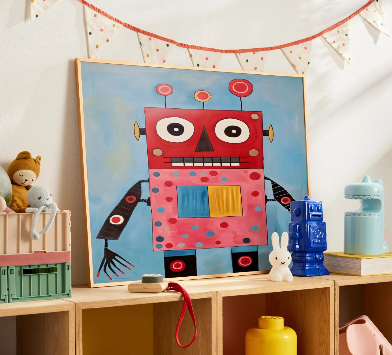 Robot a pois carta hahnemühle da KidzStudio