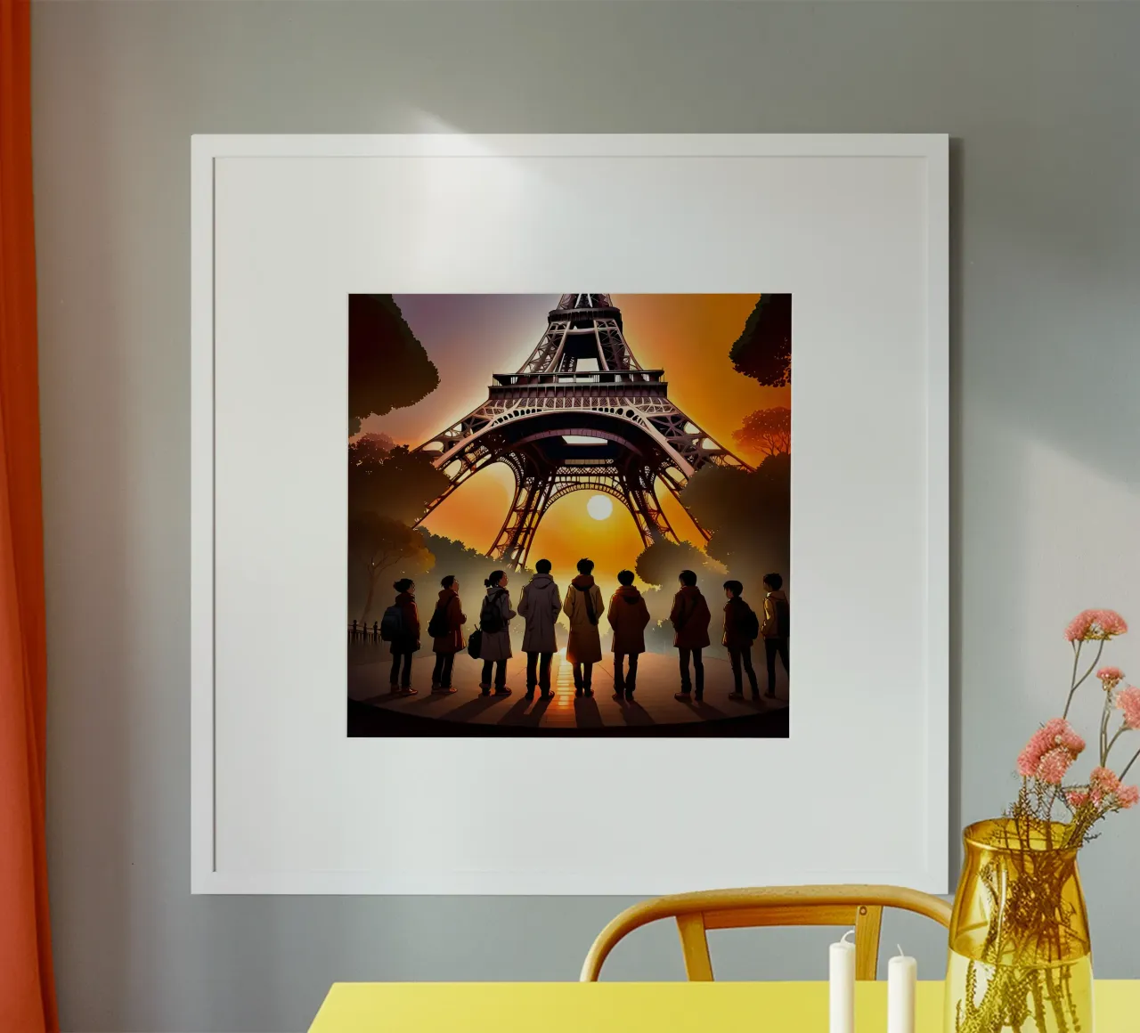 PARIGI, LA MAGNIFICA poster con telaio in legno da Art Digital Visuel