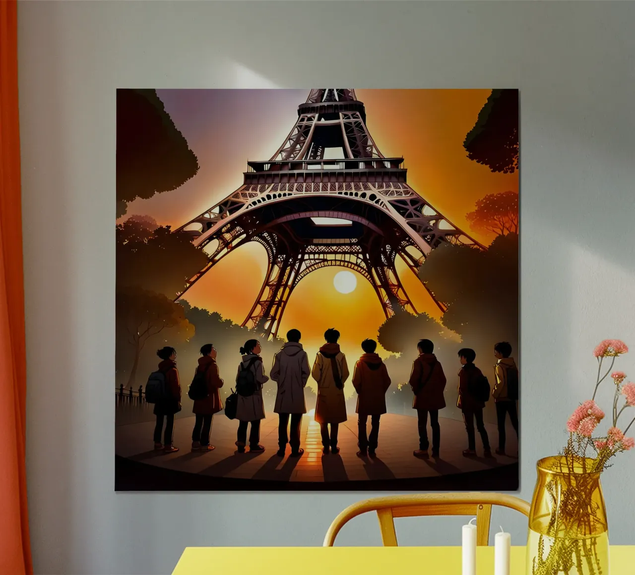 PARIGI, LA MAGNIFICA poster con telaio in legno da Art Digital Visuel