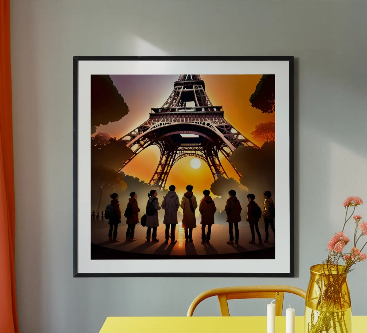 PARIGI, LA MAGNIFICA poster con telaio in legno da Art Digital Visuel