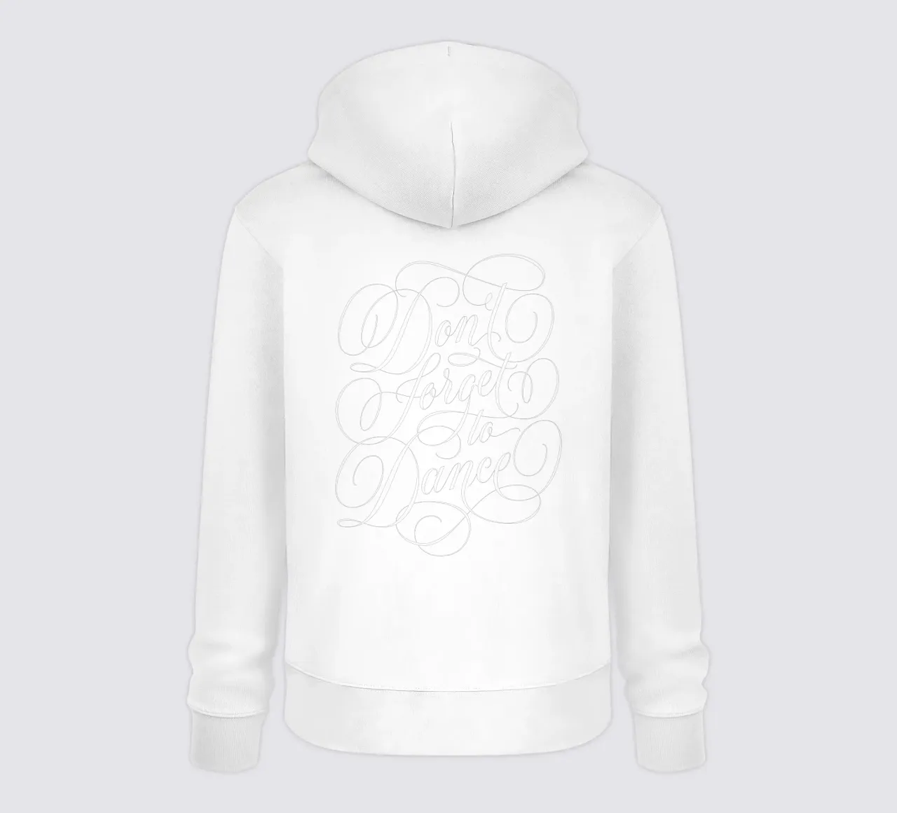 Don't forget to dance. Dance through life. Colourful calligraphy hoodie by CalliLetters