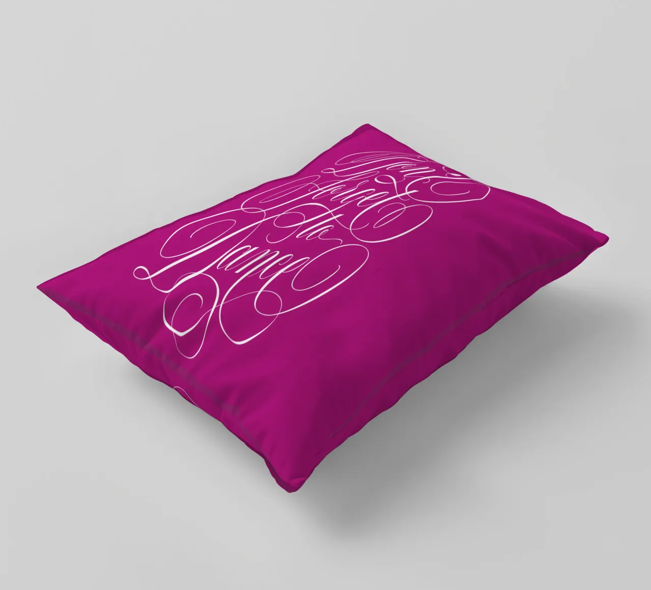 Non dimenticate di ballare. Danzare attraverso la vita. Calligrafia colorata cuscino da CalliLetters