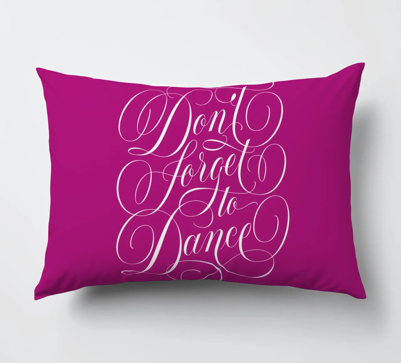 Non dimenticate di ballare. Danzare attraverso la vita. Calligrafia colorata cuscino da CalliLetters