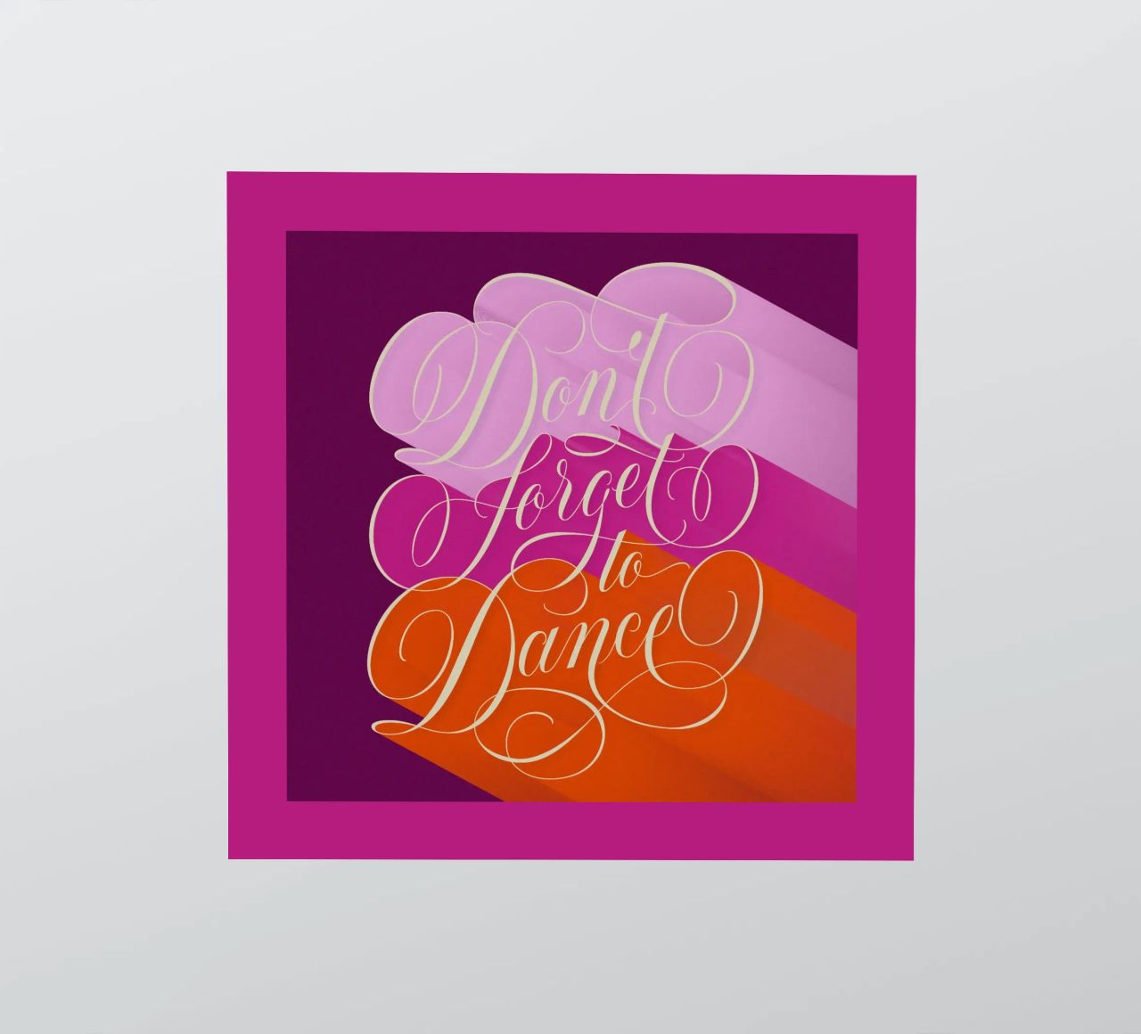 Non dimenticate di ballare. Danzare attraverso la vita. Calligrafia colorata adesivo da CalliLetters