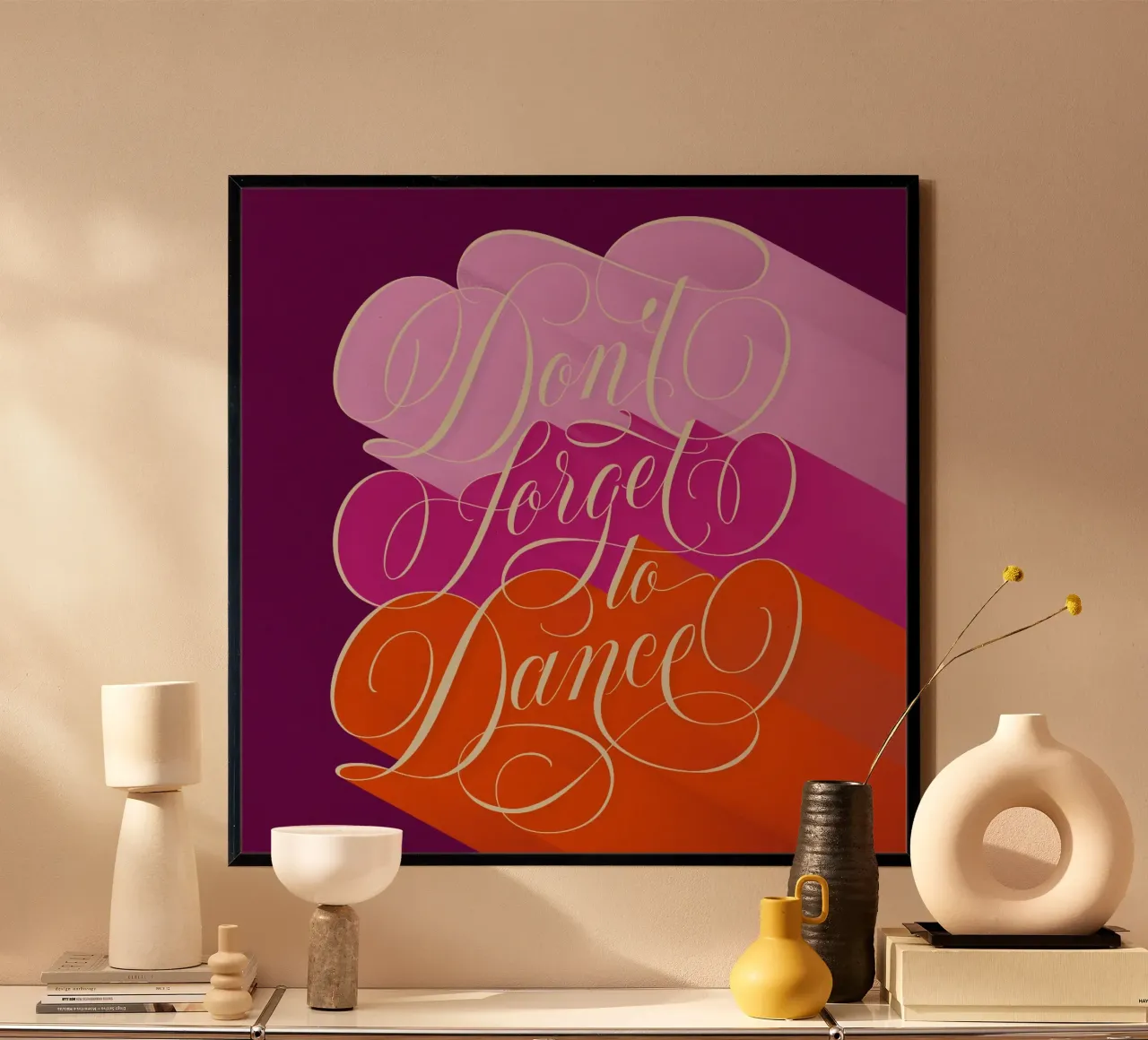 Non dimenticate di ballare. Danzare attraverso la vita. Calligrafia colorata carta hahnemühle da CalliLetters