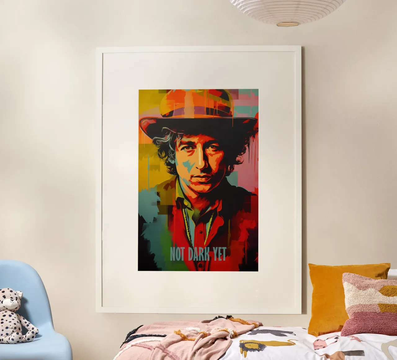 Not Dark Yet | Bob Dylan Portrait Street Art Graffiti Style poster da Autofocus