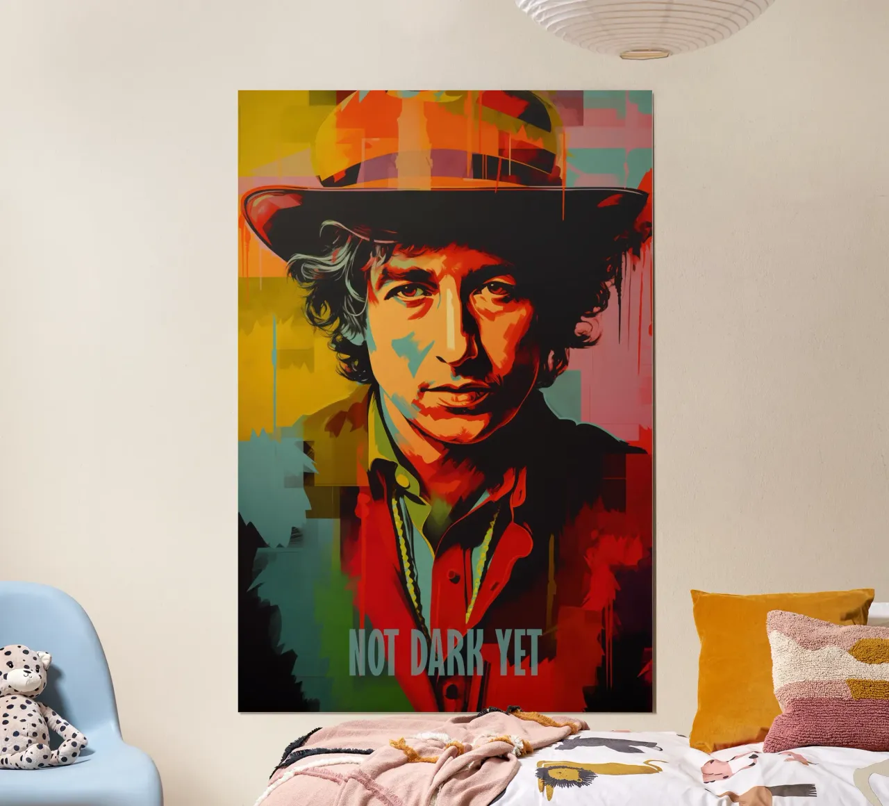 Not Dark Yet | Bob Dylan Portrait Street Art Graffiti Style poster da Autofocus