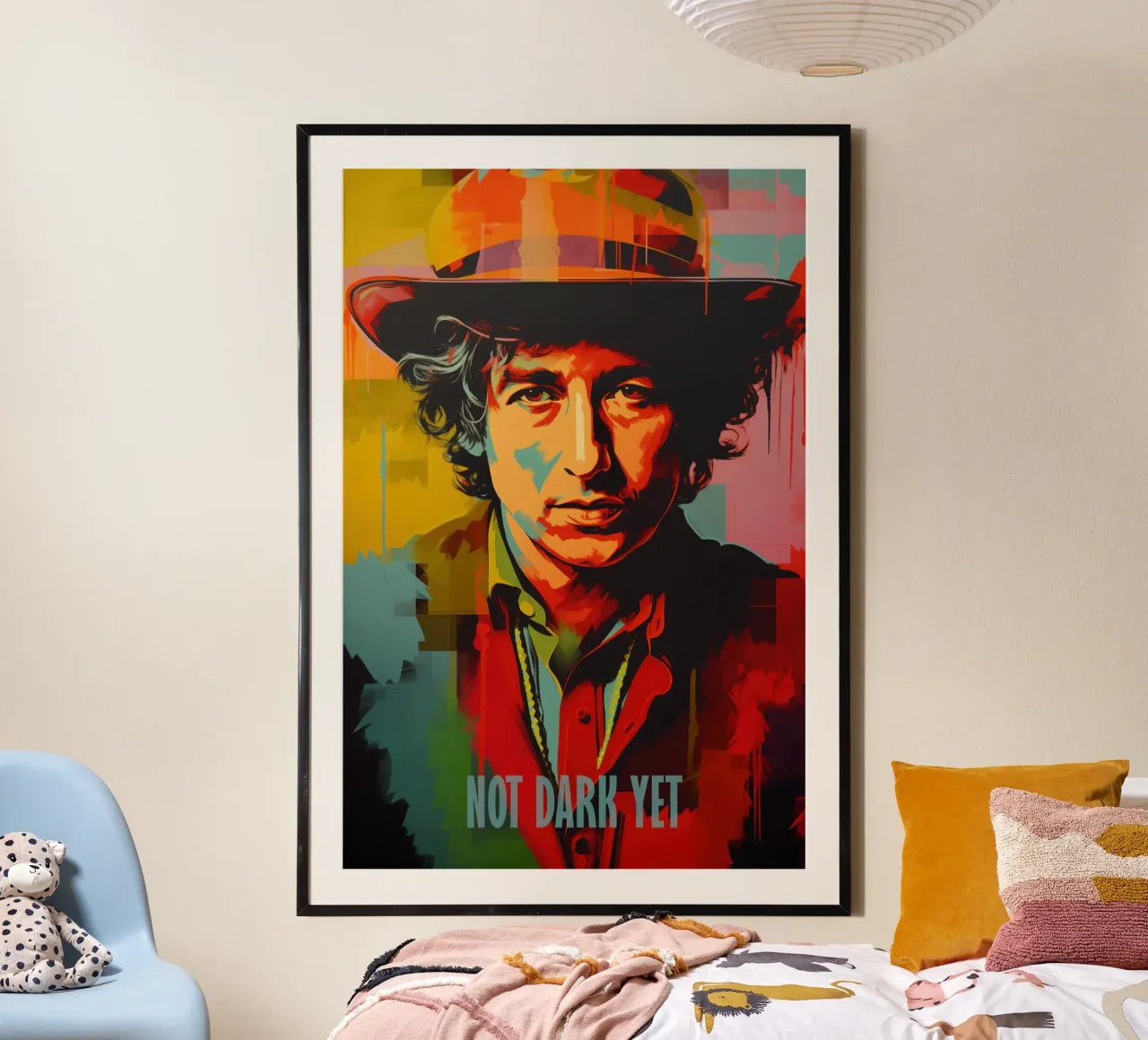 Not Dark Yet | Bob Dylan Portrait Street Art Graffiti Style poster da Autofocus