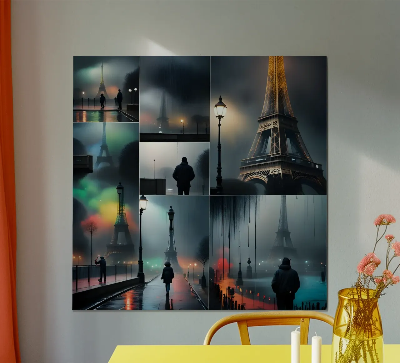 Parigi misteriosa poster con telaio in legno da Art Digital Visuel