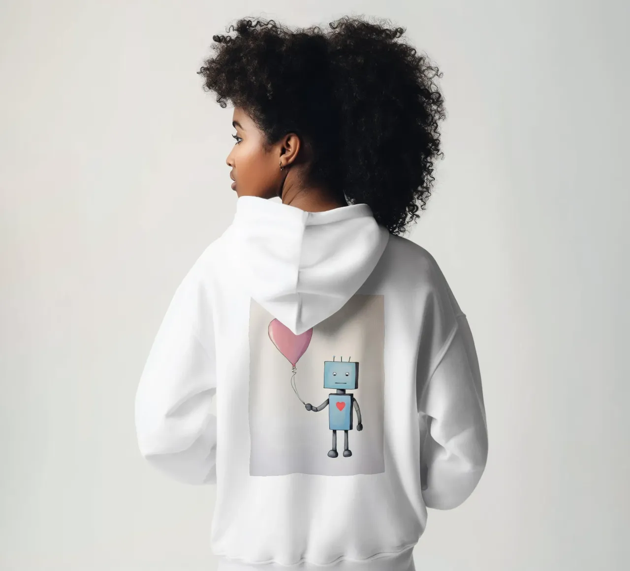 Globo Robot Corazón sudadera con capucha de KidzStudio