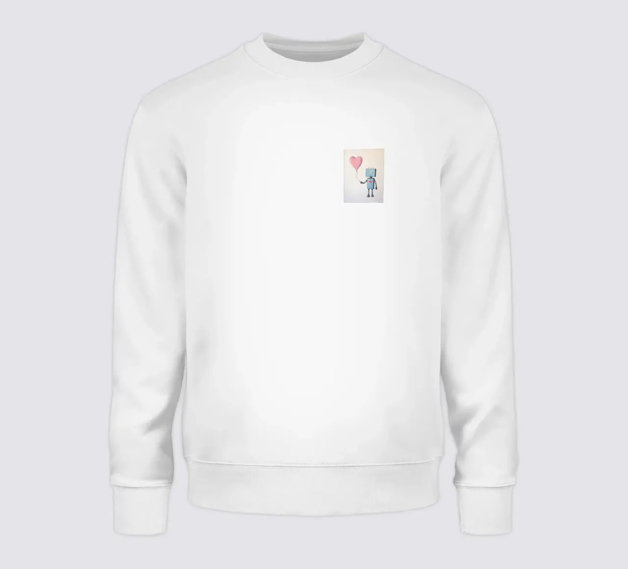 Robot con palloncino a forma di cuore felpa da KidzStudio