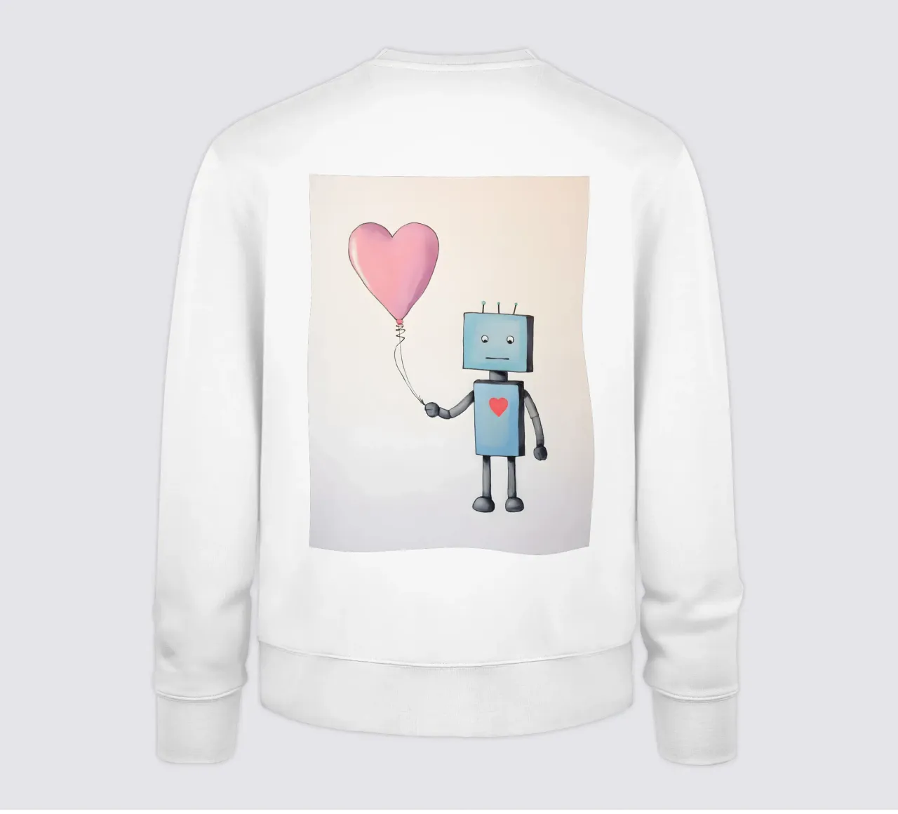Robot con palloncino a forma di cuore felpa da KidzStudio