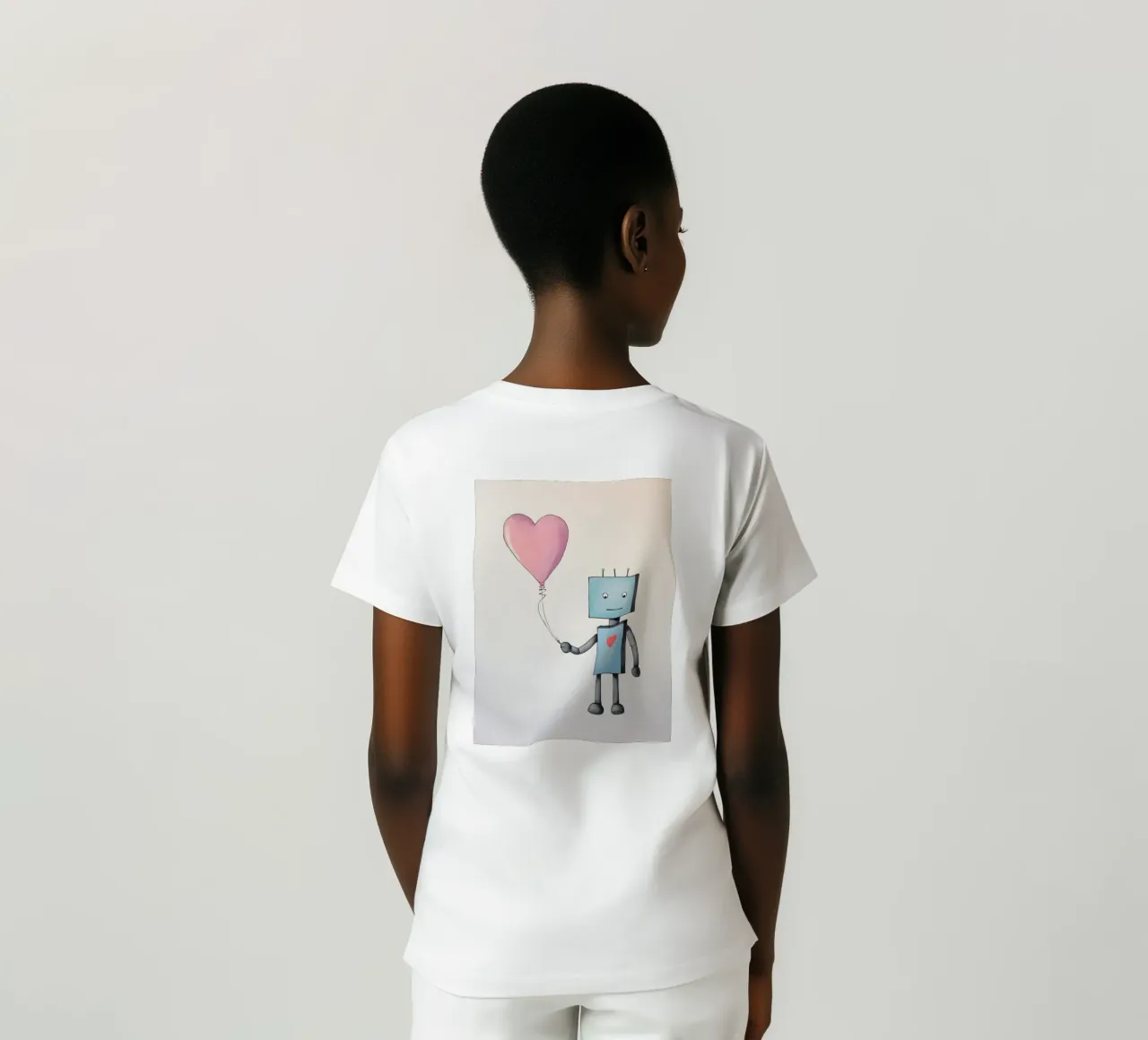 Robot con palloncino a forma di cuore t-shirt da KidzStudio