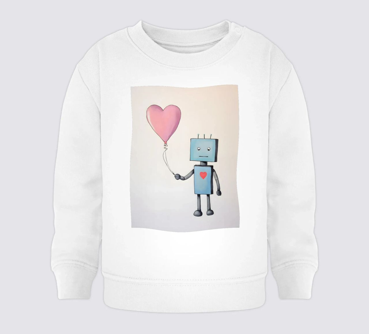 Robot con palloncino a forma di cuore felpa neonato da KidzStudio