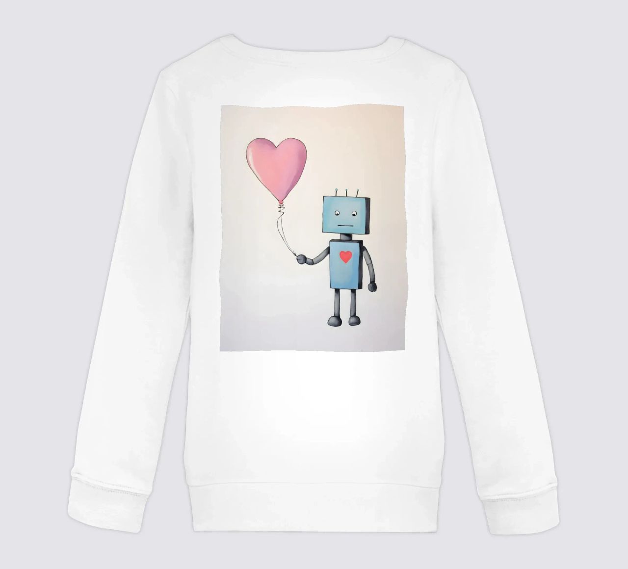 Robot con palloncino a forma di cuore felpa bambino da KidzStudio